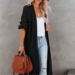 Women's Black Knit Cardigan